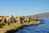 The base of the islands are cut blocks of tortora reeds