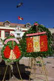 Floral decorations for a public holiday