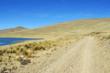 The dirt road passes to the north of this small lake so it seems to be unmapped