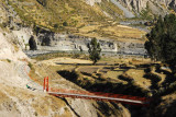 Pedestrian bridge across the Colca River