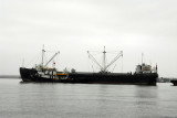 Cargo ship Rio Previsto and tug boat Alcat, Paracas Harbor
