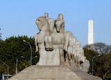 Bandeirantes Monument with the Obelisk of So Paulo