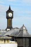 Antique clock at the entrance to Brighton Pier