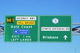 Brisbane - city via Gympie Arterial Rd, M1 to the Gold Coast and Brisbane Airport