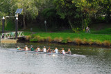 8-girl crew rowing on the Yarra, Melbourne