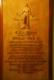 USS Texas World War II service plaque