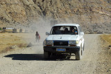 Tire fixed, here comes the Land Cruiser