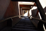 Steep staircase leading to the second level, Sakya Monatery