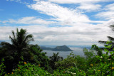 Volcano Island and Lake Taal seen through the vegetation