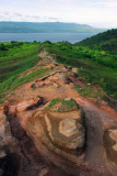 Wildly eroded trail on Taal Volcano