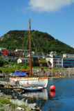 Antique wooden sailboat, the Frigg, lesund