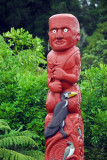 Maori post, Waitomo Caves
