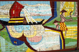 Abstract mosaic on the wall to the Shugandha State Guesthouse, Dhaka 53
