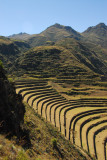 Terraces seen from the Inca tunnel entrance, Pisaq