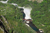 Rio Urubamba and railroad bridge from Wayna Picchu