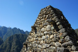 Peaked wall of a roofless building, Machu Picchu