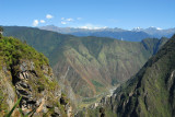 Mountain and valley view from Machu Picchu