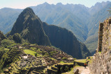 Machu Picchu from upper terraces with Wayna Picchu