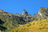 Pinnacle peak from the train back to Ollantaytambo