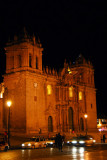 Cusco Cathedral at night