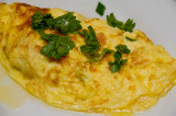 omelet with morels hidden inside