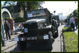 Arrivee de la colonne motorisee a Sainte Mere eglise.