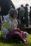 Lady waiting to see Pope