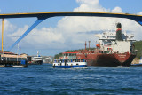 Ship going under the Queen Juliana Bridge