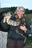 Big snake, big girl