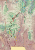 Map showing our hike through New Mexico
