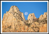 Towers of the Virgin and the Setting Moon
