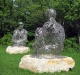 Painted iron sculptures by Jaume Plensa