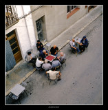 Fent la partida al bar de Fontan