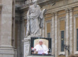 Papa Benedetto XVI in the Piazza San Pietro, Vatican