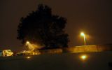 Parking lot with camera on top of car