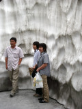 Posing next to the ice