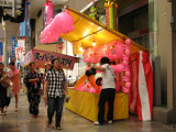 Pink panther balloons at a yatai