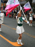 Flag girls in the marching band