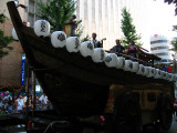Okinawan-style boat in the parade