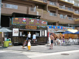 Beachside food stand in Utsumi