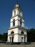 Sunlit belfry of the cathedral