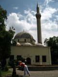 Getting a drink outside the Yeni Mosque