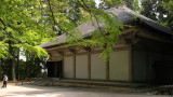 Concrete hall housing the Konjiki-dō