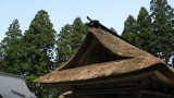Thatched roof of Nō Butai, Hakusan-jinja