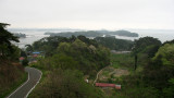 Climbing up for a view over Matsushima Bay