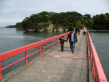 Walking across the Fukuura-bashi