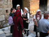 Girls in folk dress below Sveti Sofija