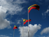 Trio of Lithuanian flags
