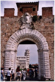 Pisa Tower through the arch