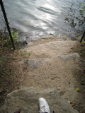 Walden Pond - Concord, Mass.( proof I was there - see tennis shoe?)